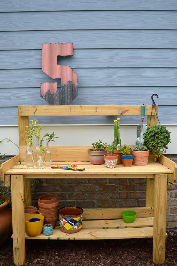 Potting Bench Gets a MakeovQer In Time For Spring