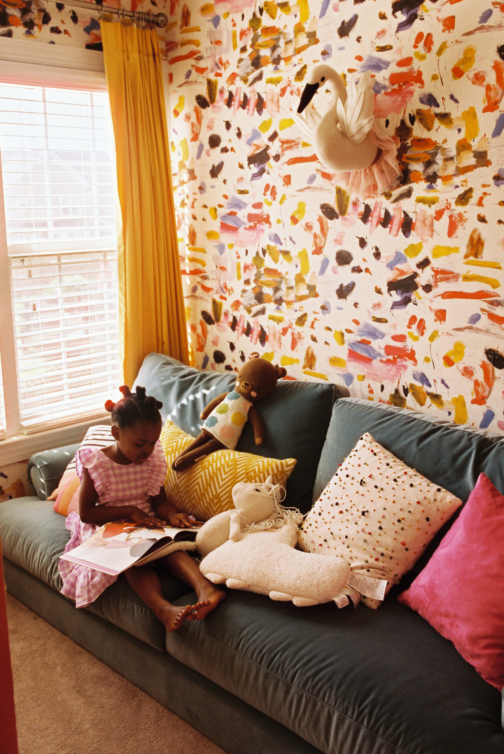 kids room, wallpaper, colorful kids room