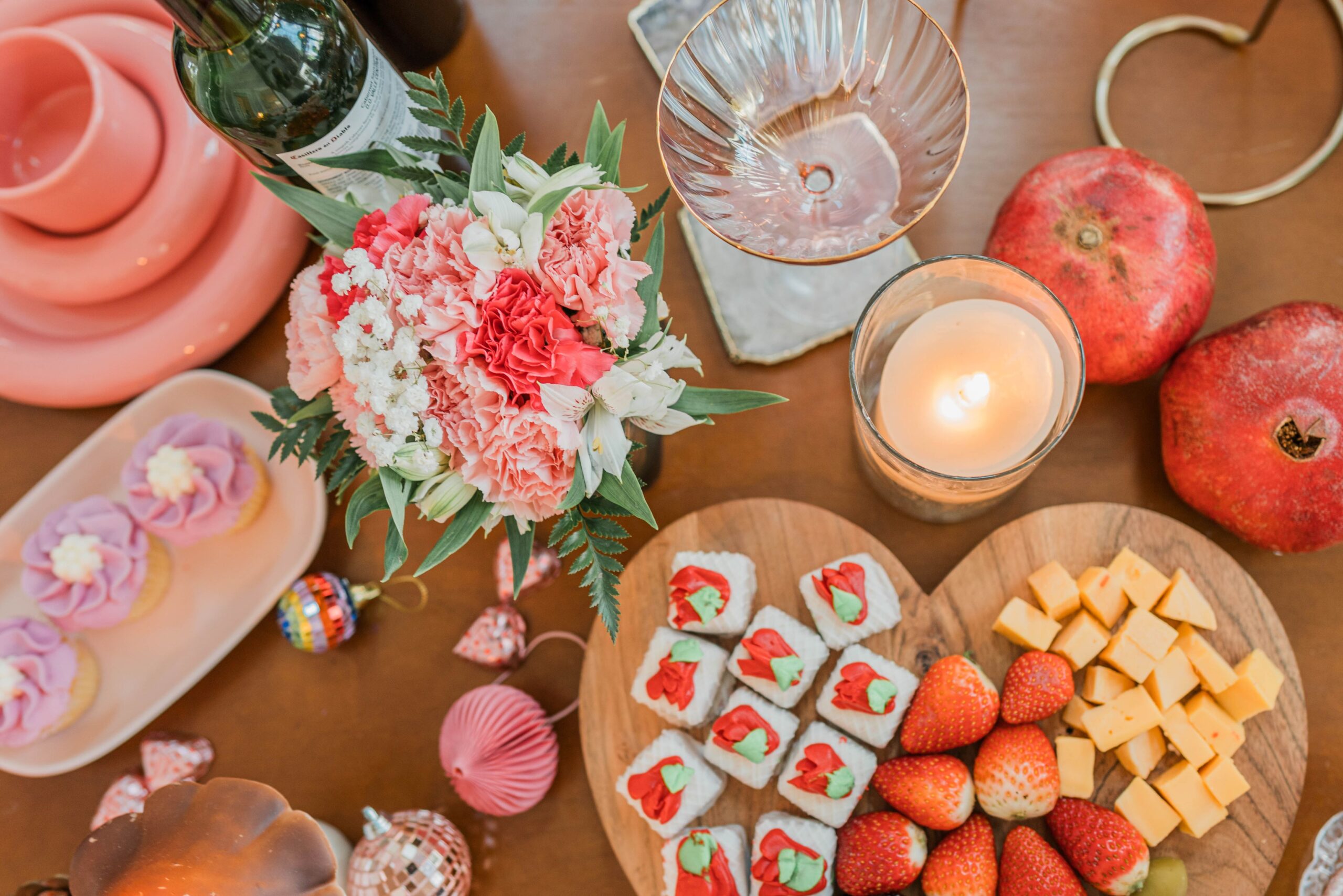 Romantic Valentine's Day dinner at home