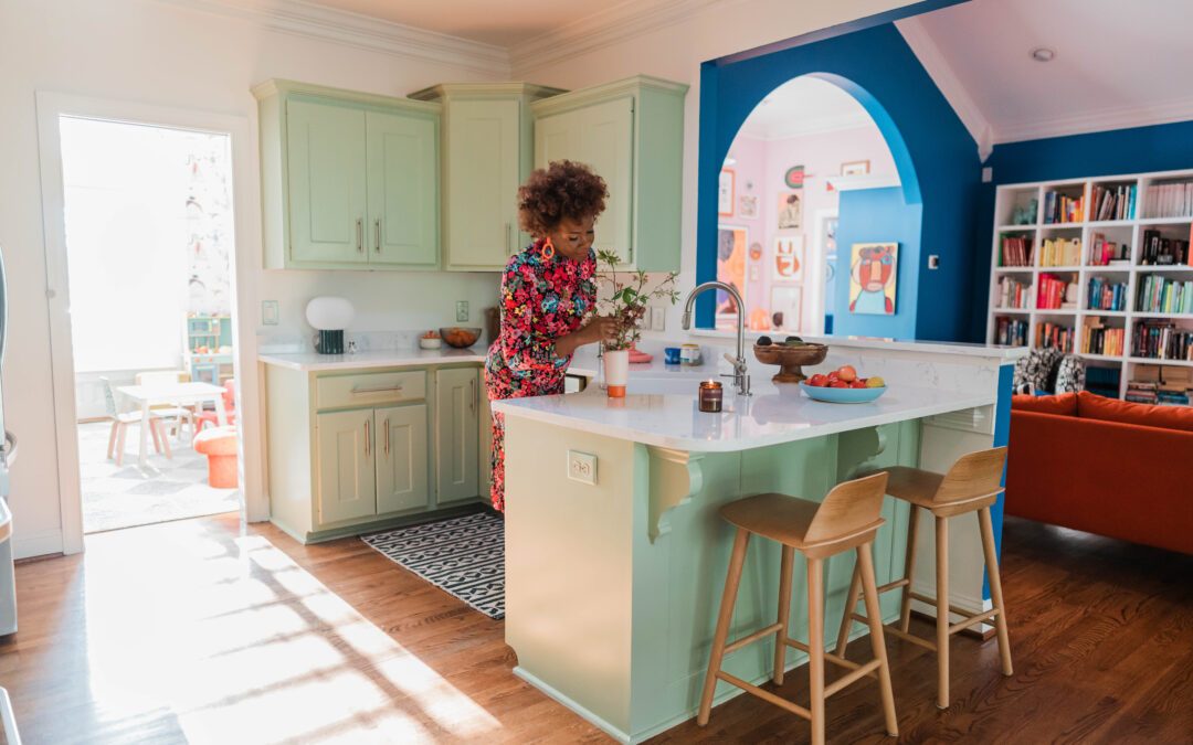 Green Kitchen Cabinets Reveal