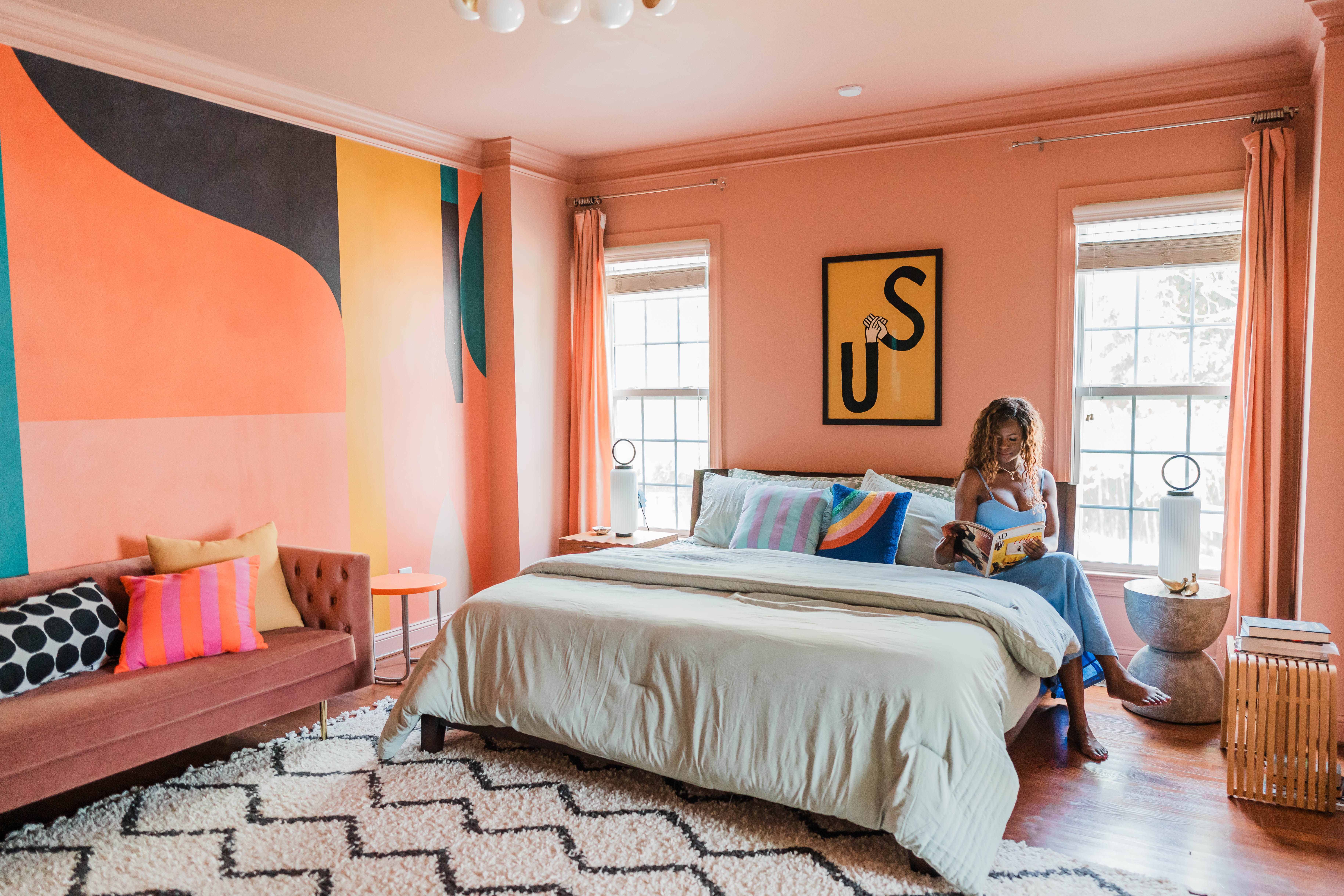 A Delicious Color Drenched Bedroom Loading…
