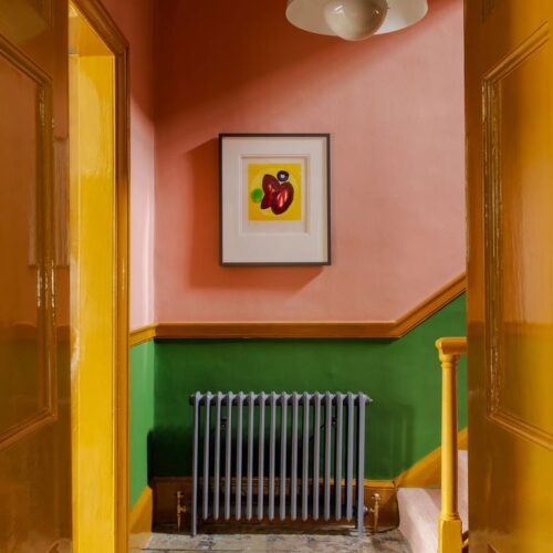 color blocking in a staircase