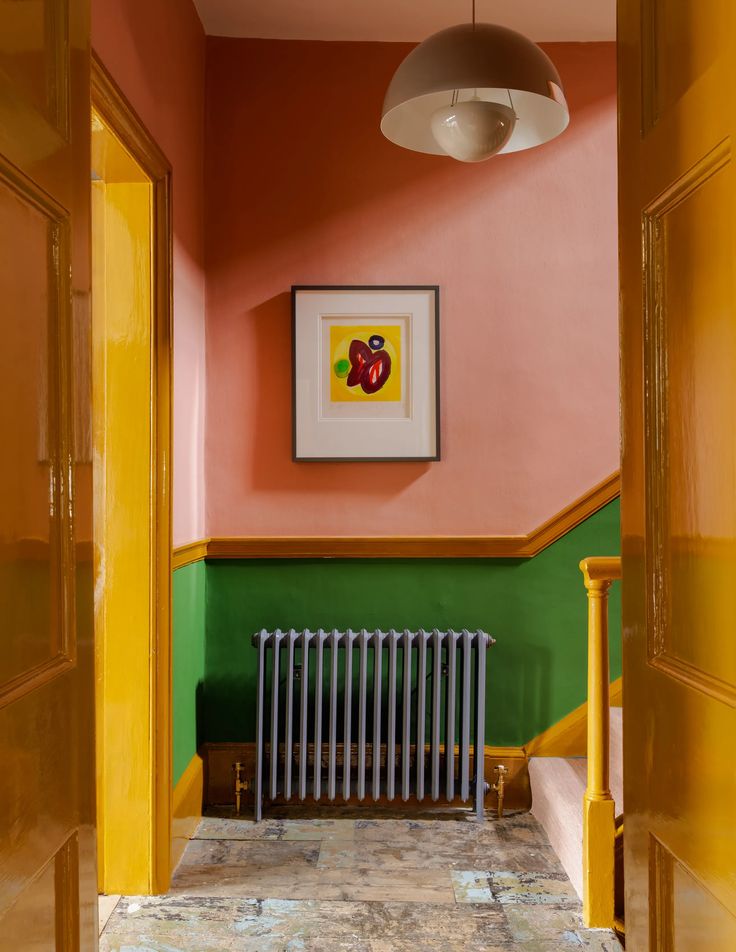 color blocking in a staircase