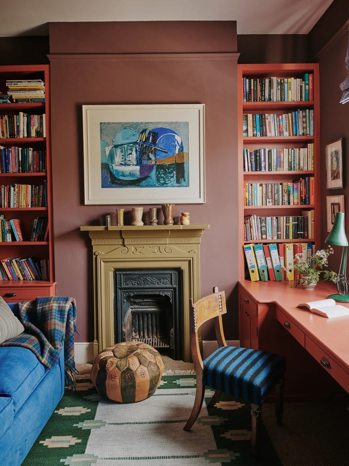 bold and colorful living room