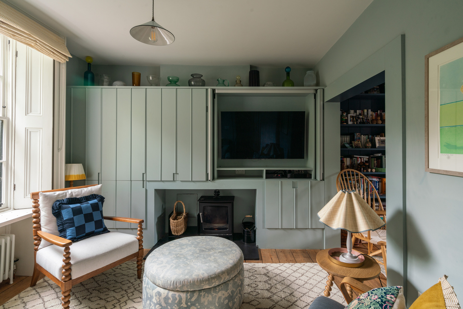 living room painted in serene color