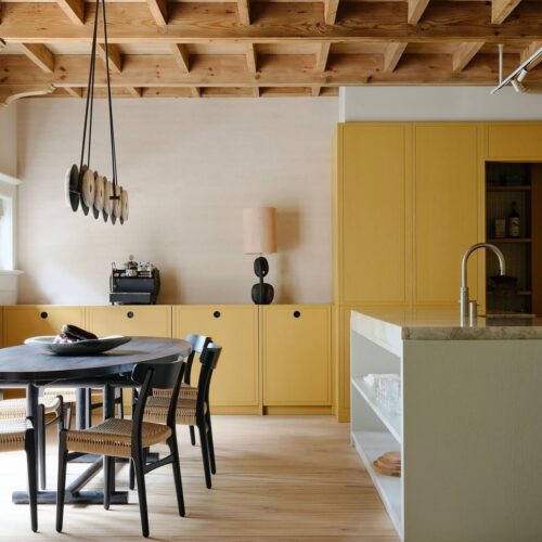 butter yellow kitchen