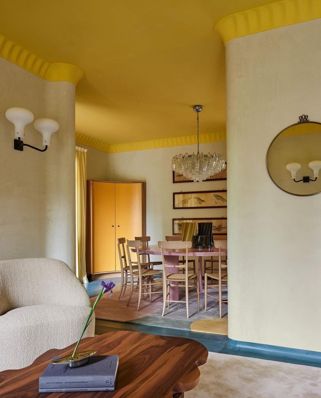 butter yellow ceiling