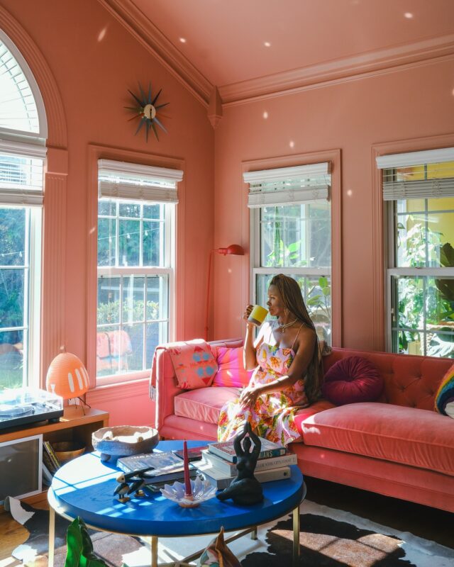 Sipping coffee and admiring the garden. In about 10 minutes, I’ll be taking my daily morning walk down to the garden to check for new growth. 

I checked just yesterday in the evening, but you never know what growth may have taken place while sleeping…?😁. 

Also, do you see any color changes anywhere? Look closely 👀 #designaddictmomathome