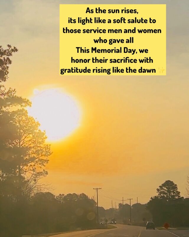 Here’s to hope and honor this Memorial Day. Forever grateful to our service men and women who gave all 🙏🏾.